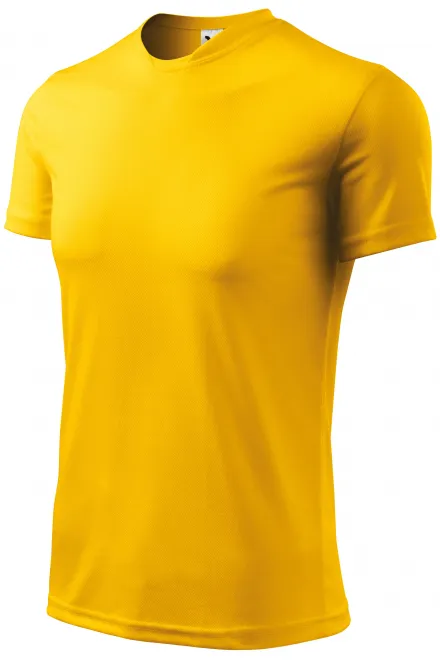 Aszimmetrikus nyakkivágású póló, sárga
