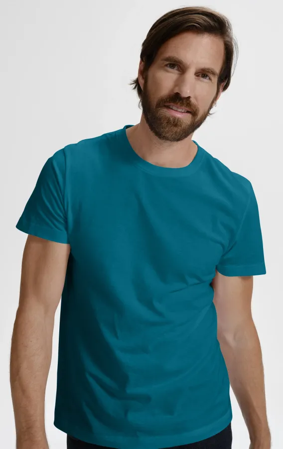 Férfi egyszerű póló, petrol blue Férfi egyszerű póló, petrol blue
