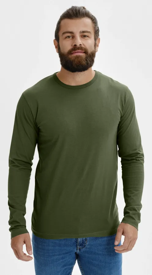 Férfi hosszú ujjú póló, khaki Férfi hosszú ujjú póló, khaki