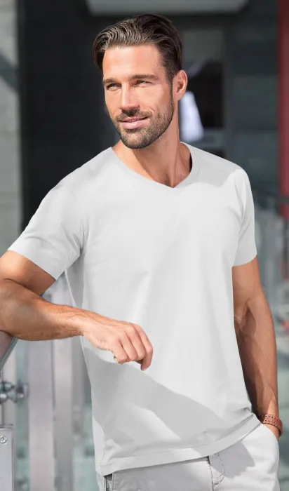 Férfi szűk póló, fehér