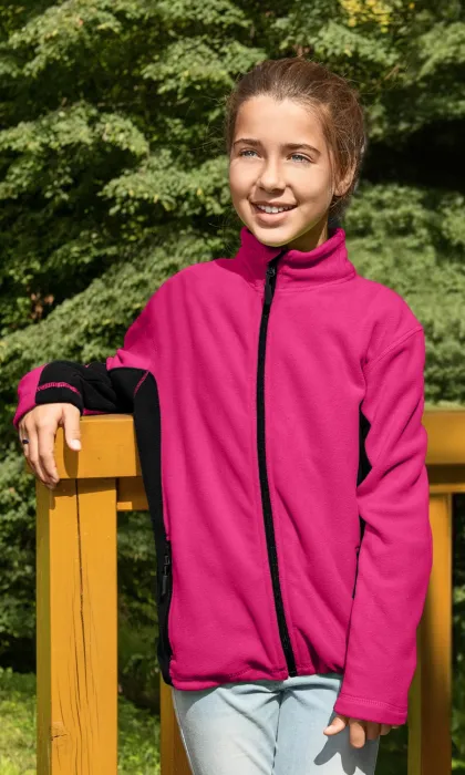 Gyermek polár kontraszt kabát, lila