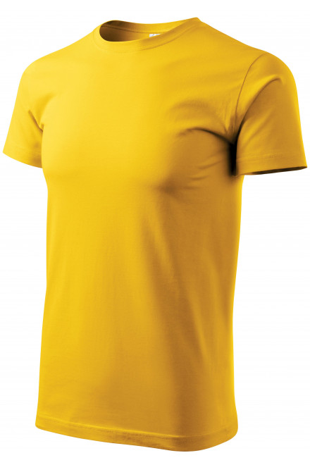 Férfi egyszerű póló, sárga, pólók nyomtatás nélkül