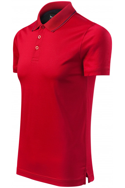 Férfi elegáns merszeres póló gallérral, formula red, pólóingek