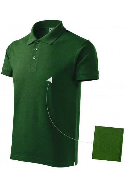 Férfi elegáns póló, üveg zöld, férfi pólóingek