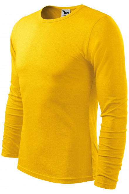Férfi hosszú ujjú póló, sárga, férfi pólók