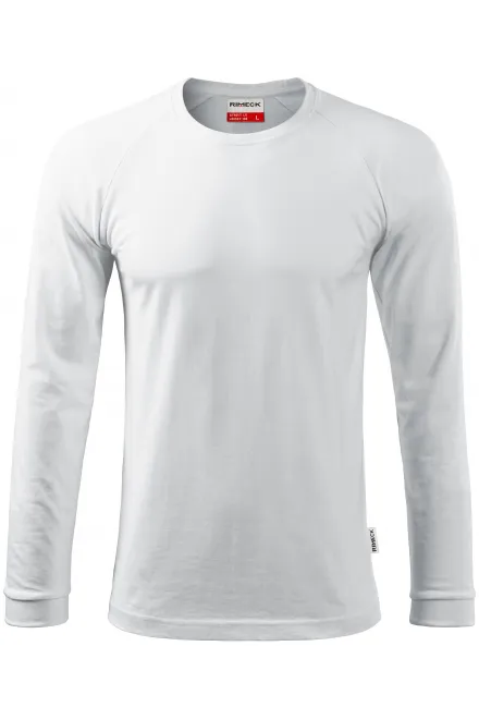 Férfi kontrasztos hosszú ujjú póló - fehér, L