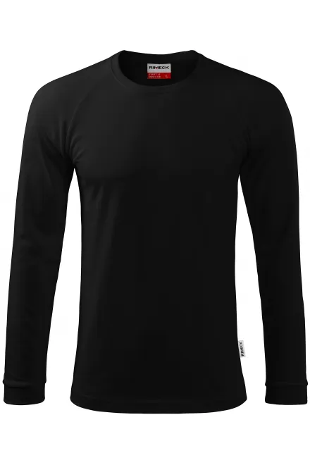 Férfi kontrasztos hosszú ujjú póló - fekete, L