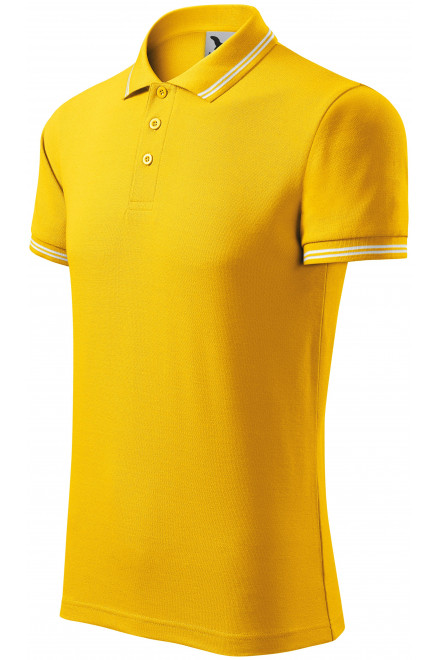 Férfi kontrasztos póló, sárga, férfi pólóingek