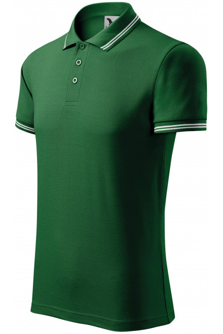 Férfi kontrasztos póló, üveg zöld, férfi pólóingek