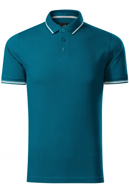 Férfi kontrasztos pólóing - petrol blue, 2XL