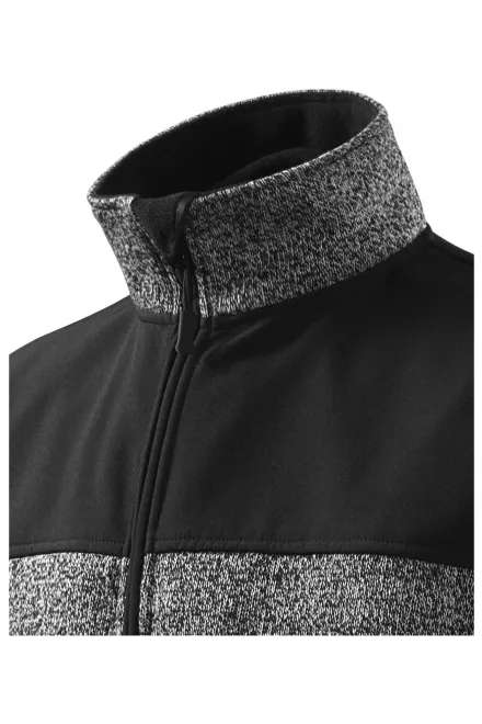 Férfi szabadidő kabát - knit gray, L