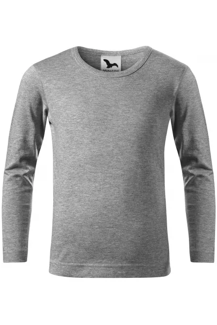 Gyermek hosszú ujjú póló - sötétszürke márvány, 110 cm / 4 év