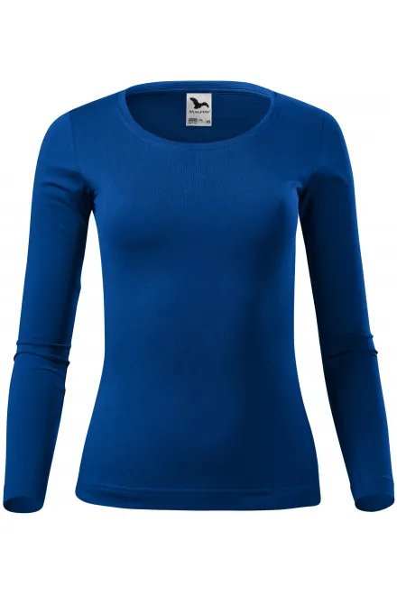 Hosszú ujjú női póló - királykék, M