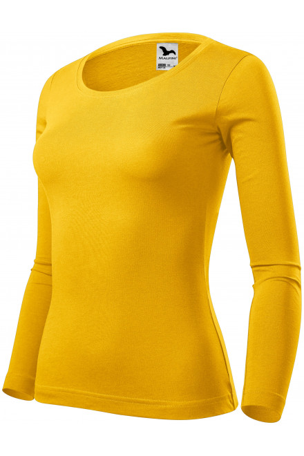 Hosszú ujjú női póló, sárga, sárga pólók