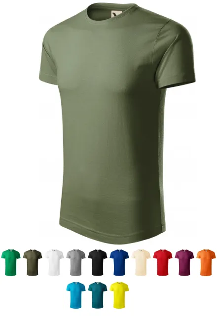 Bio pamut férfi póló, khaki