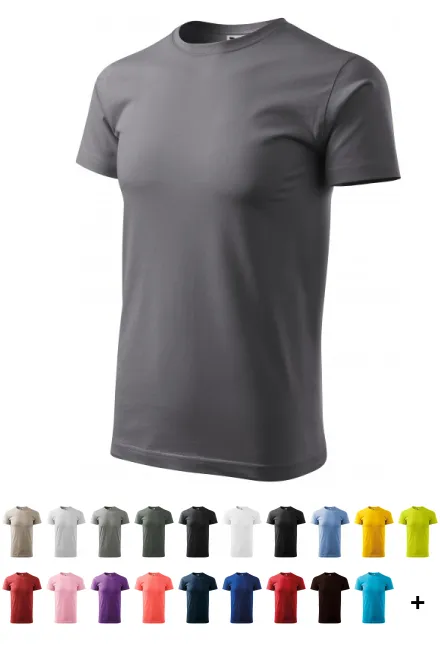 Férfi egyszerű póló, acélszürke