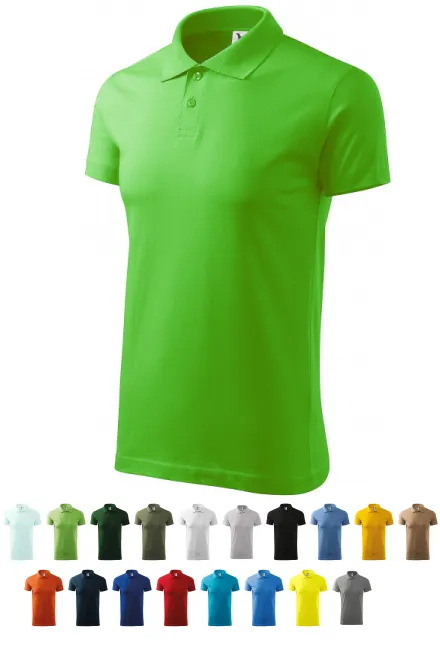 Férfi egyszerű póló, alma zöld