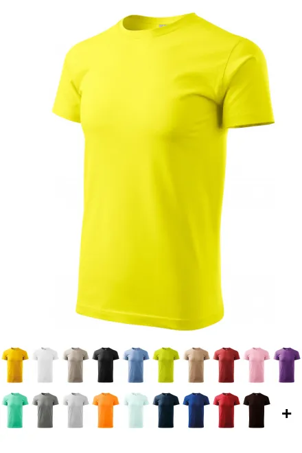 Férfi egyszerű póló, citromsárga