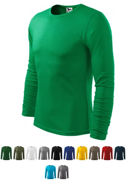 Férfi hosszú ujjú póló, zöld fű
