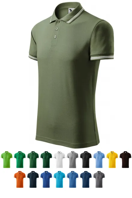Férfi kontrasztos póló, khaki