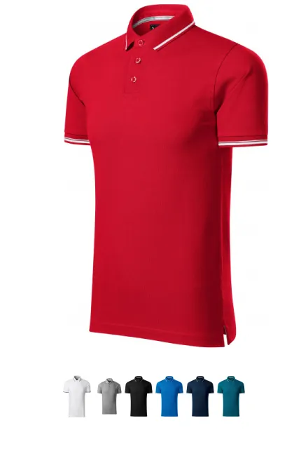 Férfi kontrasztos pólóing, formula red