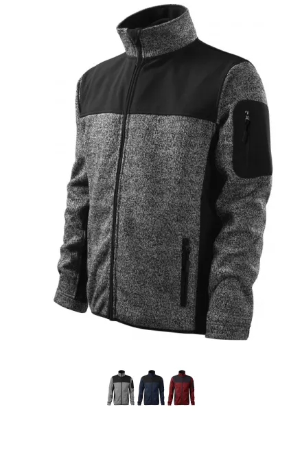 Férfi szabadidő kabát, knit gray