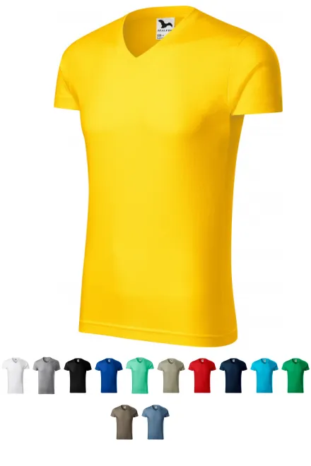 Férfi szűk póló, sárga