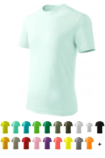 Gyermek egyszerű póló, jégzöld