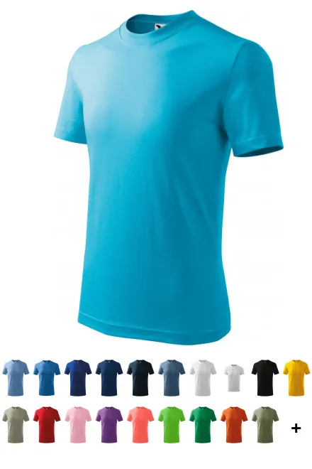 Gyermek egyszerű póló, türkiz