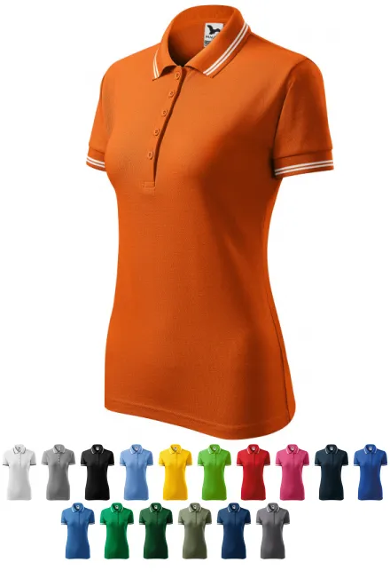 Női kontrasztos póló, narancssárga