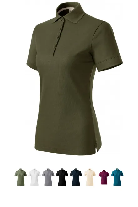 Női organikus pamut póló, military