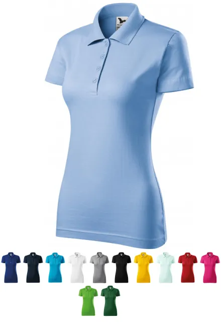 Női slim fit póló, égszínkék