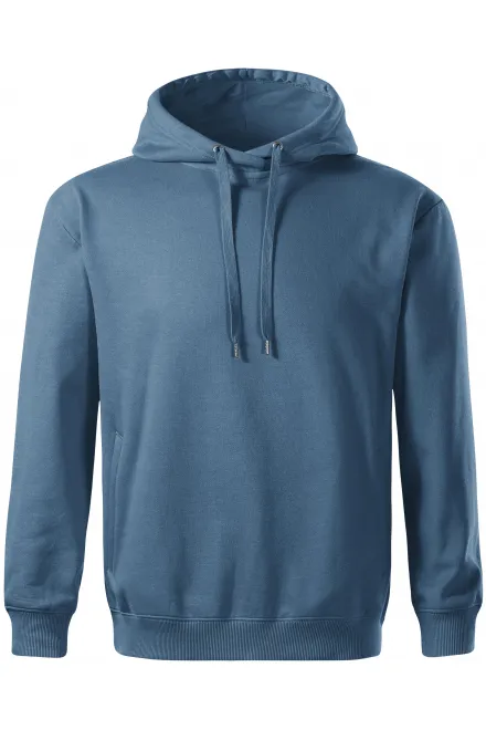 Kényelmes férfi kapucnis pulóver - denim, S