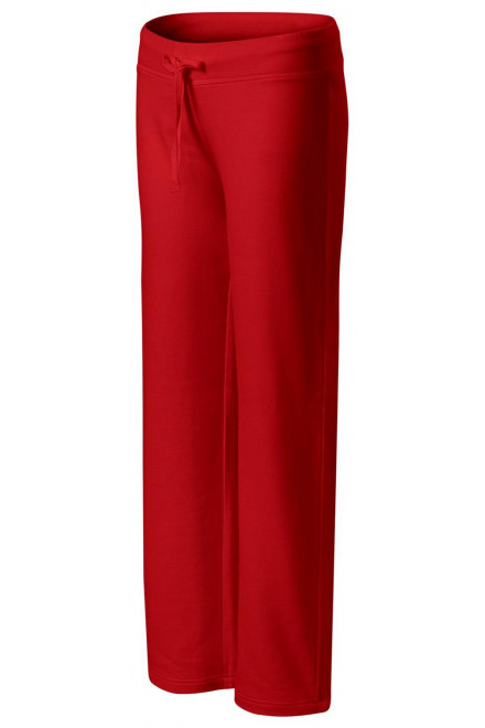 Kényelmes női nadrág, piros, női melegítőnadrág
