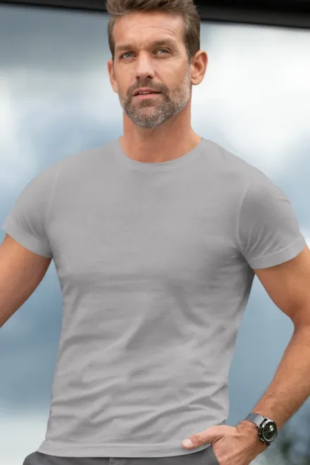 Exkluzív férfi póló, ezüstszürke