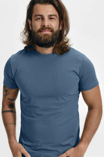 Férfi divatos póló, denim