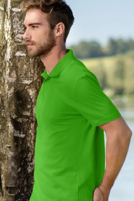 Férfi egyszerű póló, alma zöld