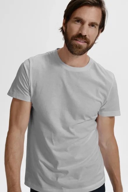Férfi egyszerű póló, világosszürke márvány