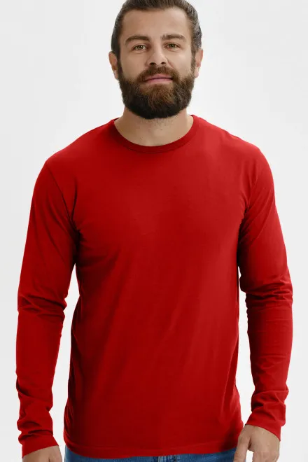 Férfi hosszú ujjú póló, piros