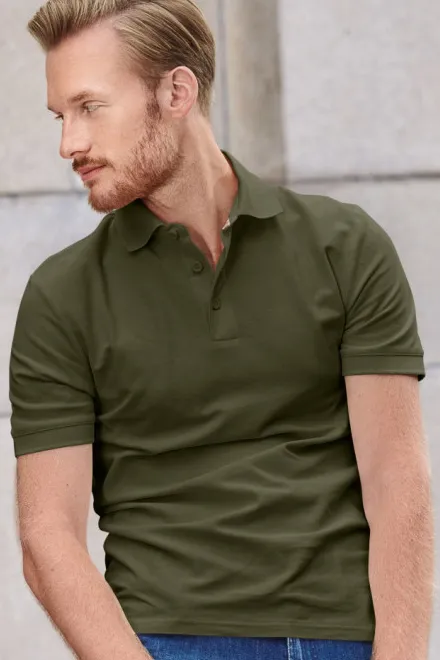 Férfi organikus pamut póló, military