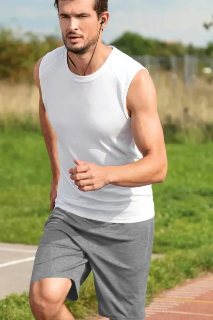 Férfi rövidnadrág, sötétszürke márvány