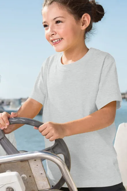 Gyermek könnyű póló, világosszürke márvány