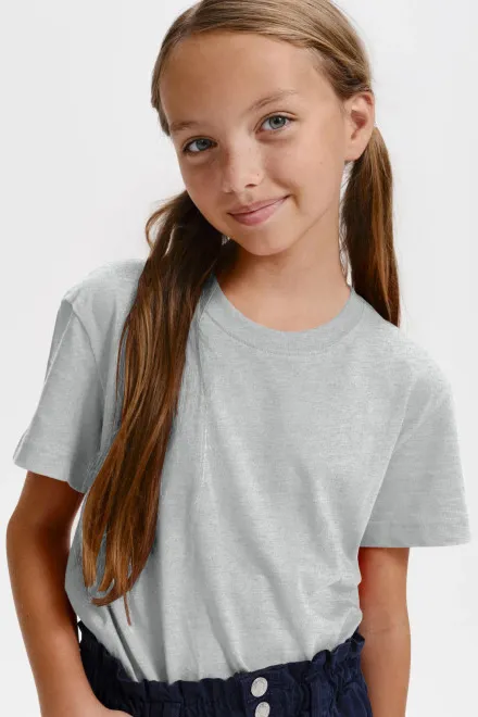 Gyermek könnyű póló, világosszürke márvány