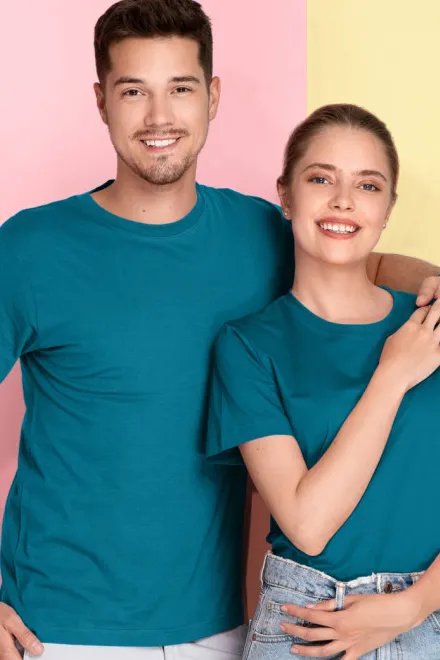 Könnyű, rövid ujjú póló, petrol blue