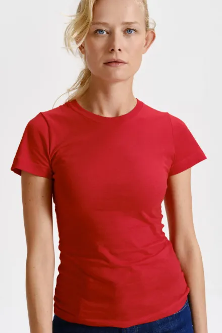 Női klasszikus póló, piros