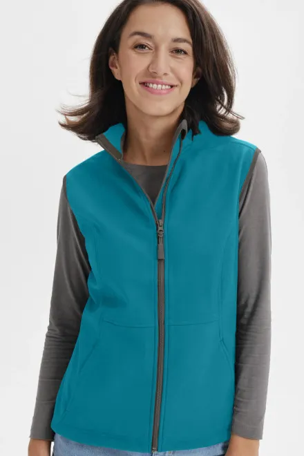 Női mellény, sötét türkiz