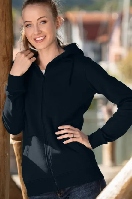 Női pulóver kapucnival, sötétkék