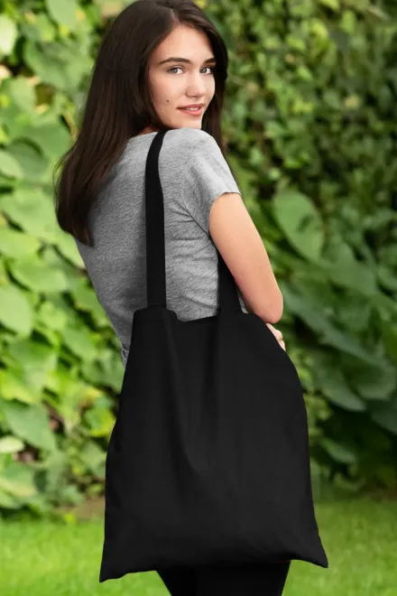 Pamut bevásárló táska, fekete