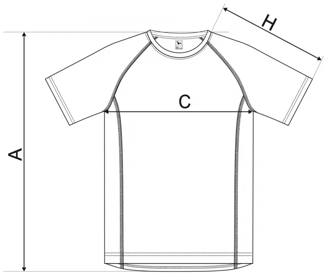 Férfi sportpóló - mérettáblázat
