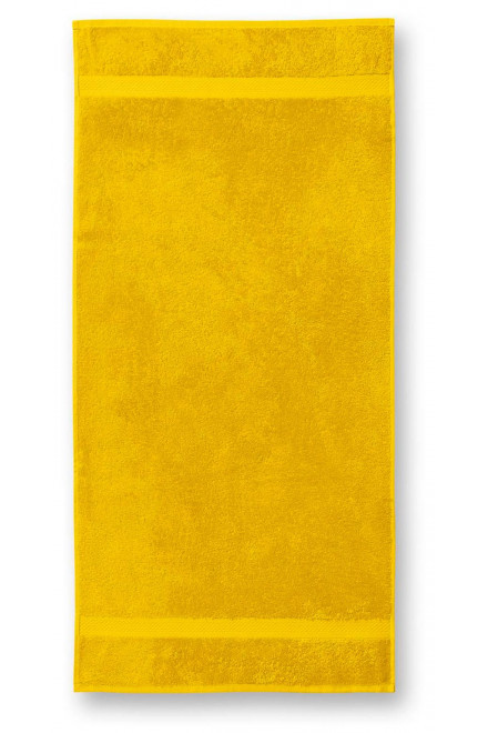 Nehéz pamut törölköző, 50x100cm, sárga